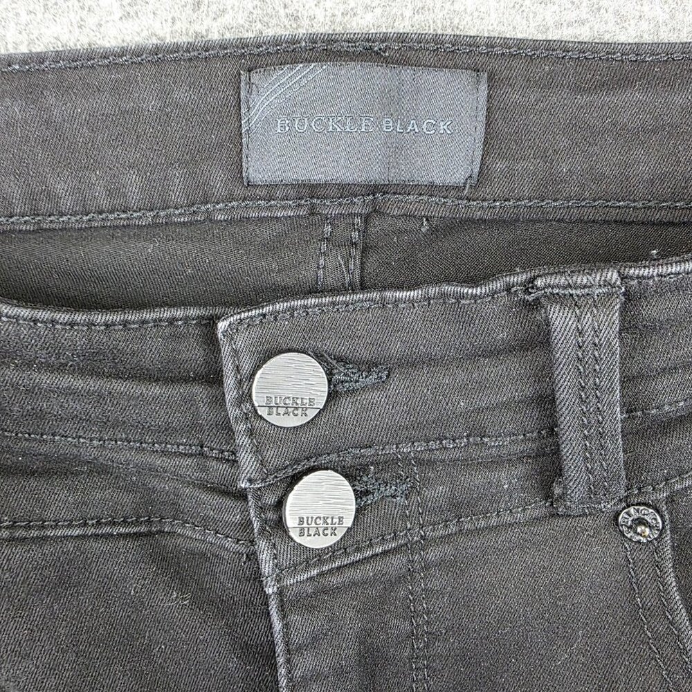 Buckle Black Tailored Bootcut Jeans Womens 32x30 Black Mid Rise Stretch Denim - Picture 5 of 9